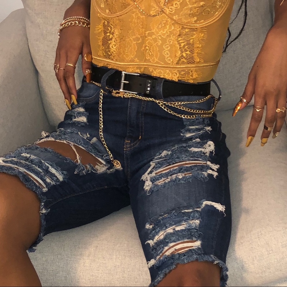 Fashion Nova Ripped jean shorts